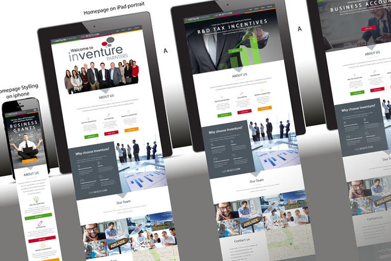 Inventure - Responsive website and branding for Melbourne based company